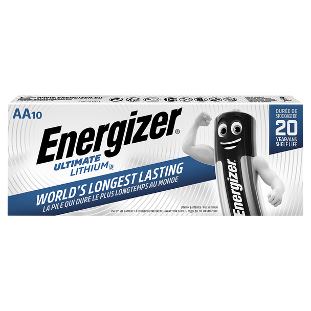 Energizer Ultimate Lithium AA LR6 L91 Batteries | 10 Pack