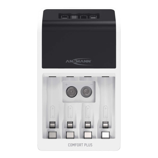 Ansmann Comfort Plus Charger with 4 x AA 2850mAh Rechargeable Batteries