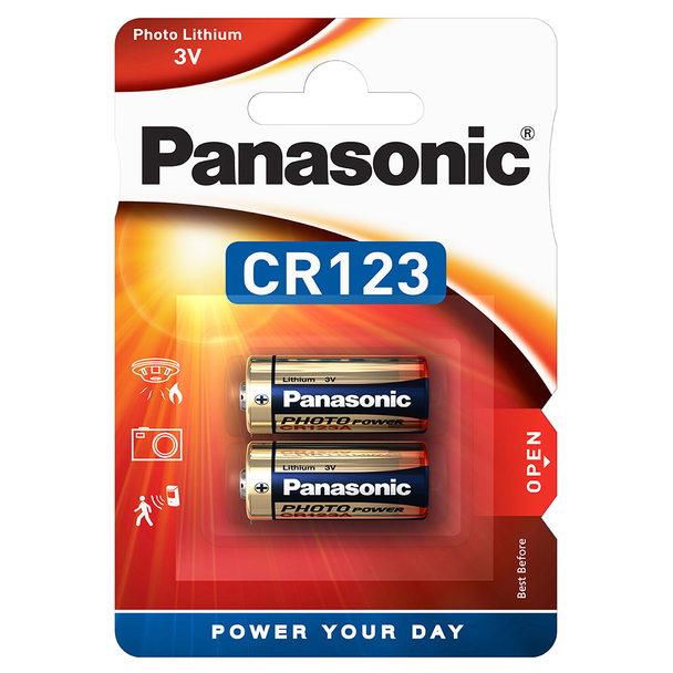 Panasonic CR123A Lithium Battery | 2 Pack