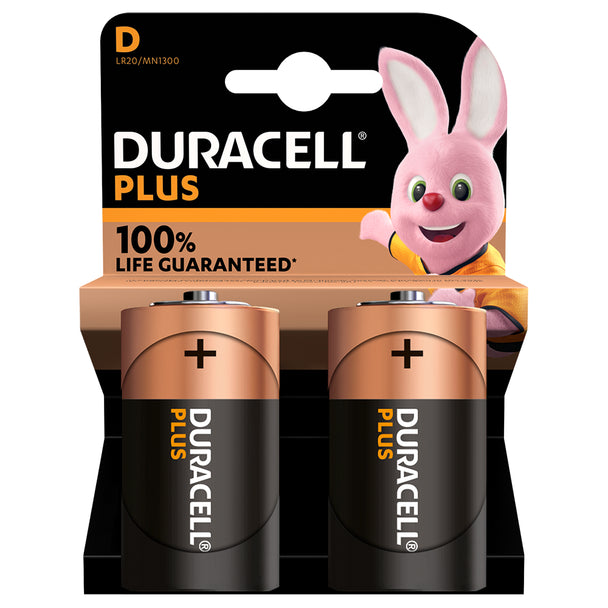 Duracell Plus D LR20 Batteries | 2 Pack