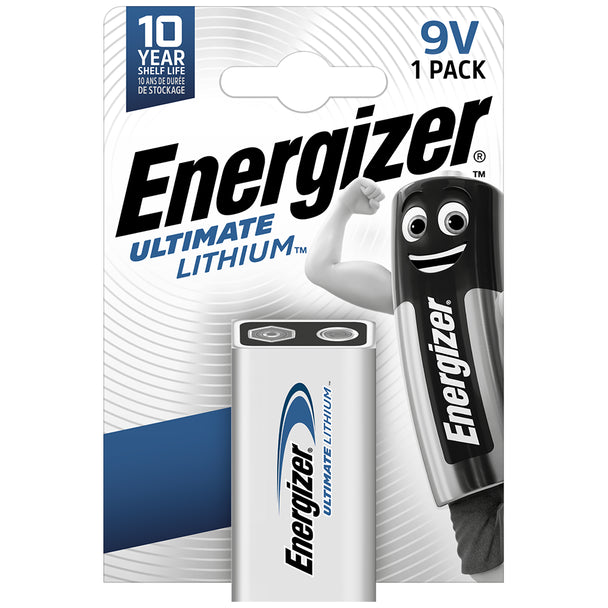 Energizer Ultimate Lithium 9V PP3 6LR61 Battery | 1 Pack