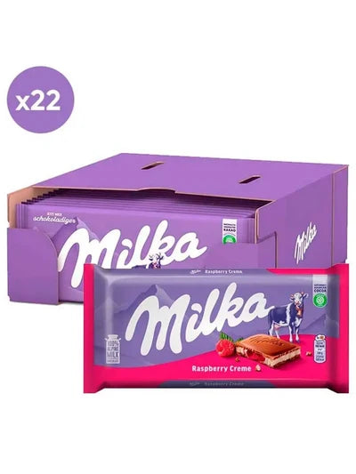 Milka Raspberry Cream Chocolate Bar (100g) Single bar