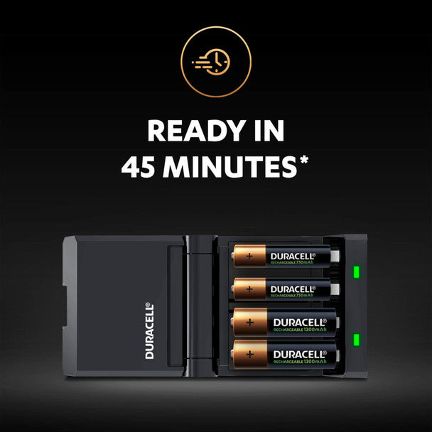 Duracell Hi-Speed Advanced Battery Charger CEF27 inc Batteries