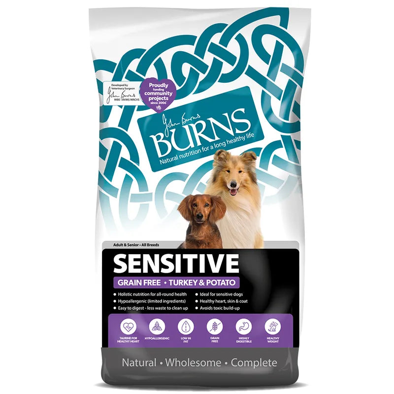 Burns Adult & Senior Sensitive Grain-Free - Turkey & Potato