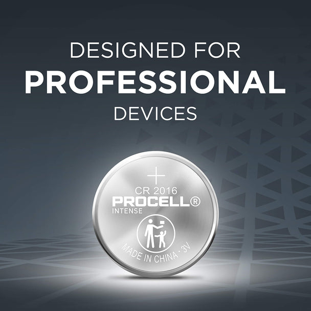 Duracell Procell Intense CR2016 Coin Cell Lithium Batteries | 5 Pack