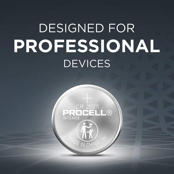 Duracell Procell Intense CR2025 Coin Cell Lithium Batteries | 5 Pack