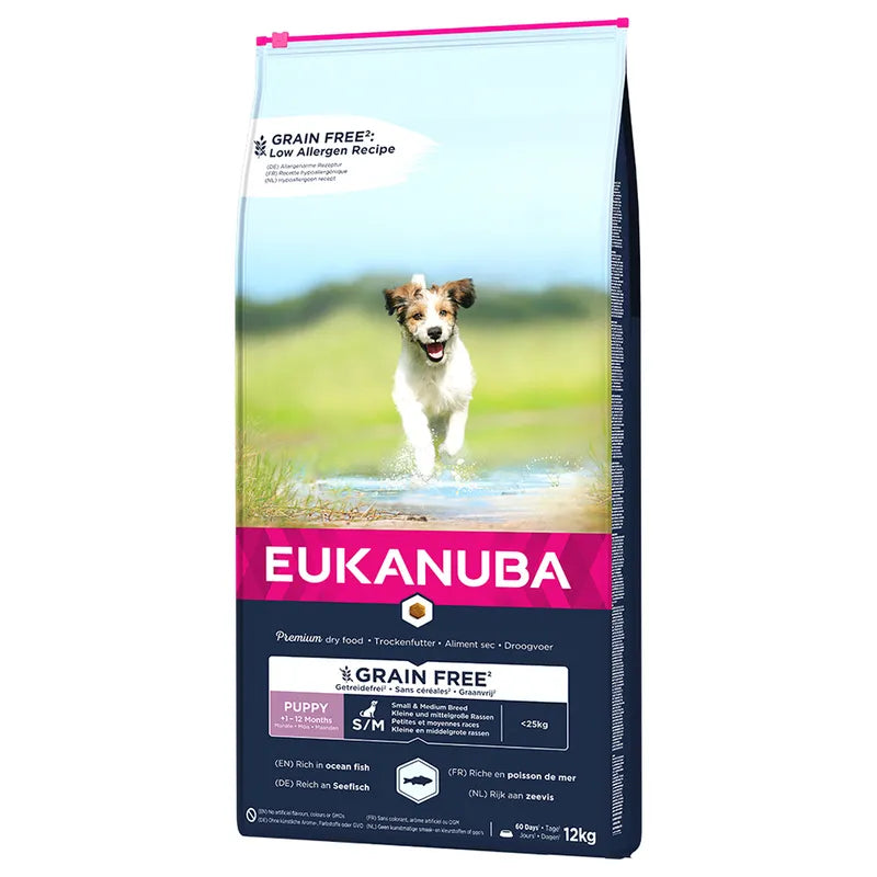 Eukanuba Grain-Free Small & Medium Breed Puppy with Ocean Fish