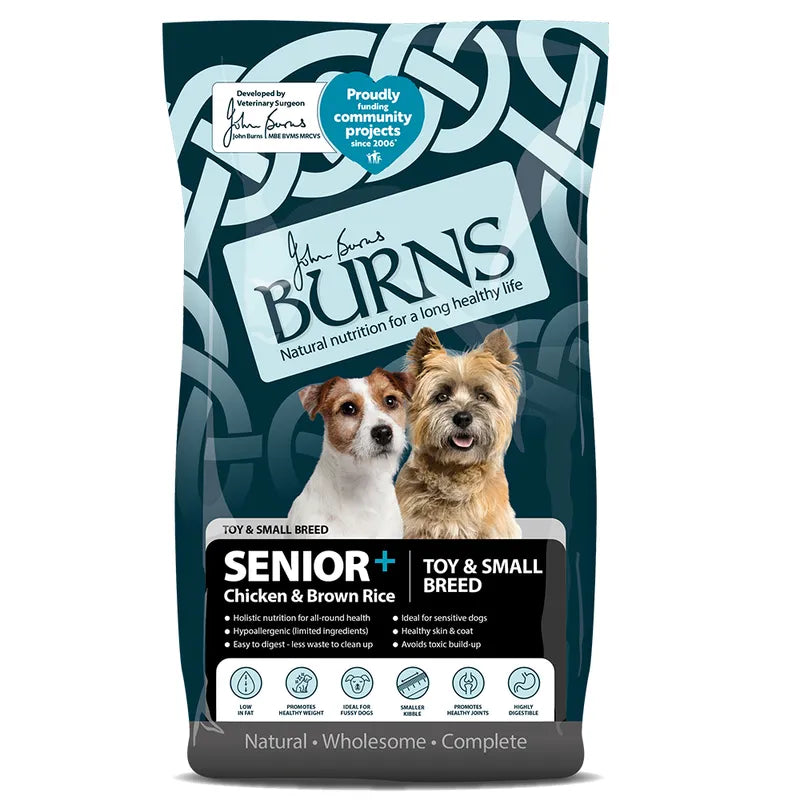 Burns Senior+ Toy & Small Breed - Chicken & Brown Rice
