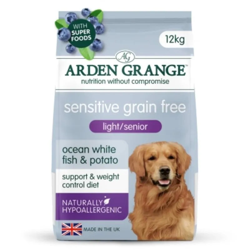 Arden Grange Sensitive Senior/Light - Grain-Free Ocean White Fish & Potato