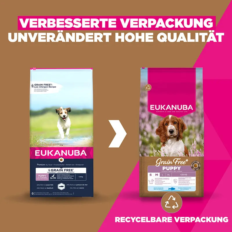 Eukanuba Grain Free Puppy Small & Medium Breed - Ocean Fish
