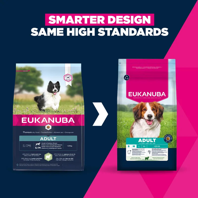 Eukanuba Premium Nutrition Adult Small & Medium Breed Lamb & Rice