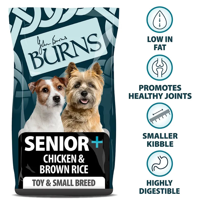 Burns Senior+ Toy & Small Breed - Chicken & Brown Rice
