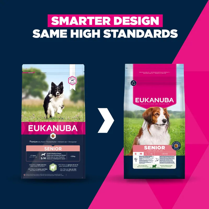 Eukanuba Premium Nutrition Senior Small & Medium Breed Lamb & Rice