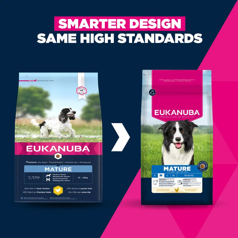 Eukanuba Premium Nutrition Mature Medium Breed Chicken