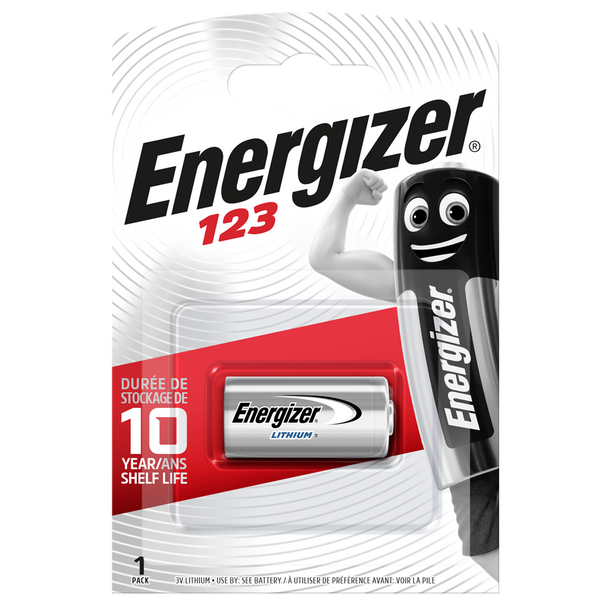 Energizer 123 CR123A Lithium Battery | 1 Pack