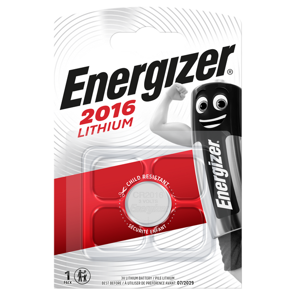 Energizer CR2016 Lithium Coin Cell Battery | 1 Pack