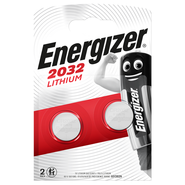 Energizer CR2032 Lithium Coin Cell Batteries | 2 Pack
