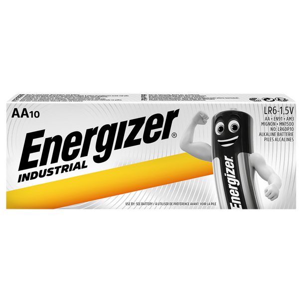 Energizer Industrial AA LR6 Batteries | Box of 10