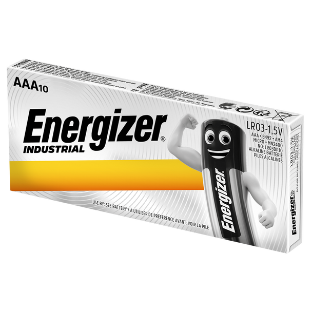 Energizer Industrial AAA LR03 Batteries | Box of 10