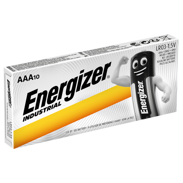 Energizer Industrial AAA LR03 Batteries | Box of 10