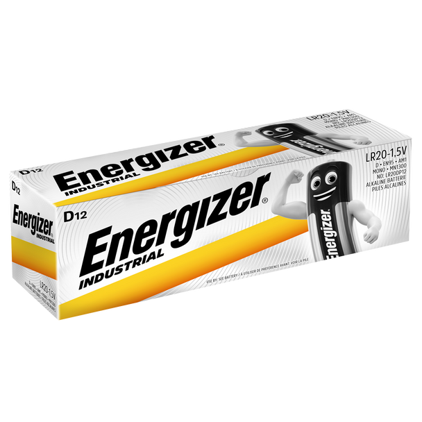 Energizer Industrial D LR20 Batteries | Box of 12