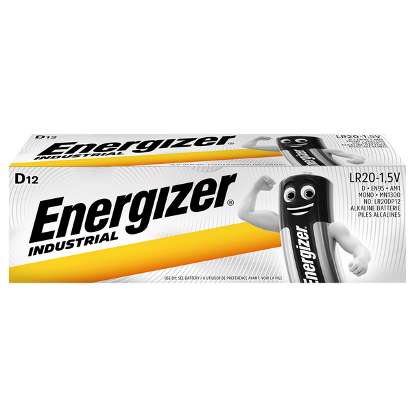 Energizer Industrial D LR20 Batteries | Box of 12