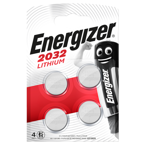 Energizer CR2032 Lithium Coin Cell Batteries | 4 Pack