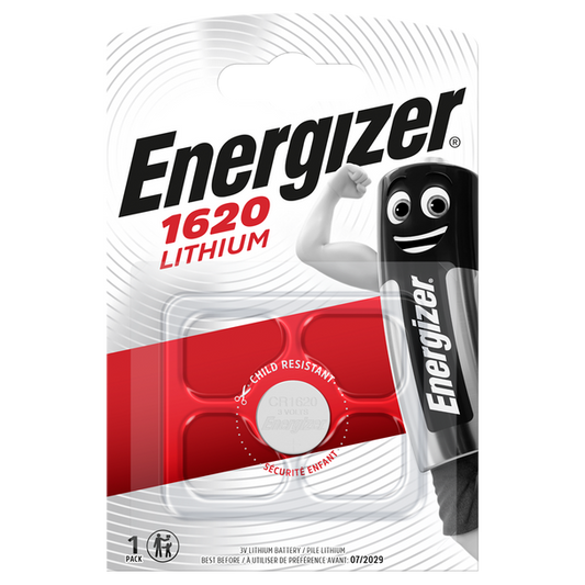 Energizer CR1620 Lithium Coin Cell Batteries | 1 Pack