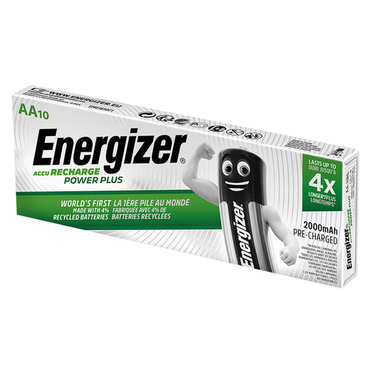 Energizer Power Plus AA HR6 2000mAh Rechargeable Batteries | 10 Pack