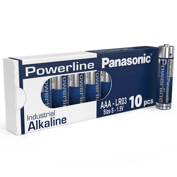 Panasonic Powerline AAA LR03AD Industrial Batteries | Box of 10