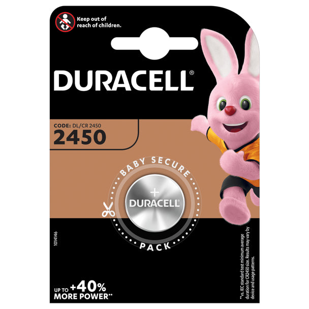 Duracell DL2450 CR2450 Lithium Coin Cell Battery | 1 Pack