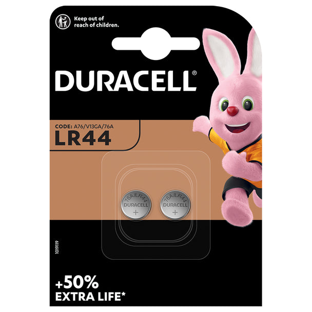 Duracell LR44 A76 V13GA Button Cell Batteries | 2 Pack