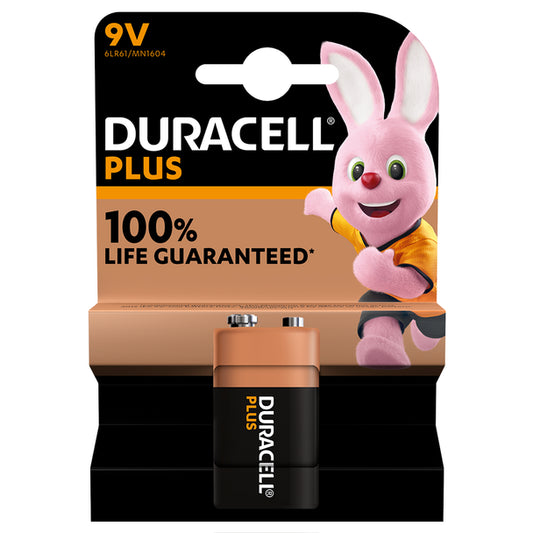 Duracell Plus 9V PP3 6LR61 Battery | 1 Pack