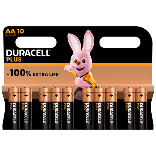 Duracell Plus AA LR6 Batteries | 10 Pack