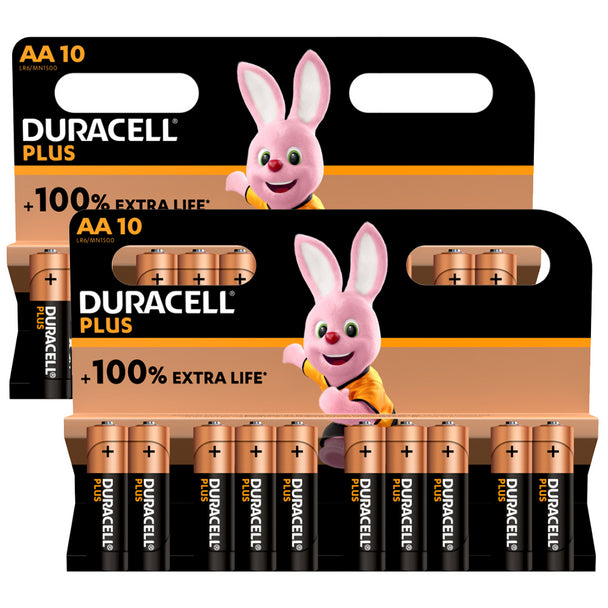Duracell Plus AA LR6 Batteries Bulk | 20 Pack