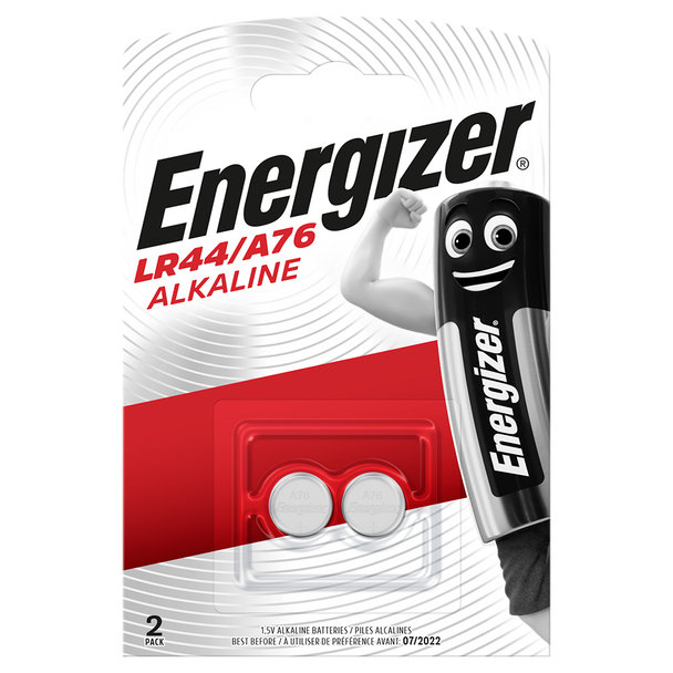 Energizer LR44 A76 Button Cell Batteries | 2 Pack
