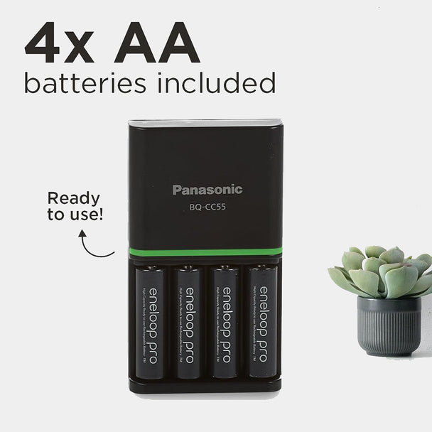 Panasonic Eneloop SmartPlus Charger inc. 4 x Eneloop Pro AA 2500mAh Batteries