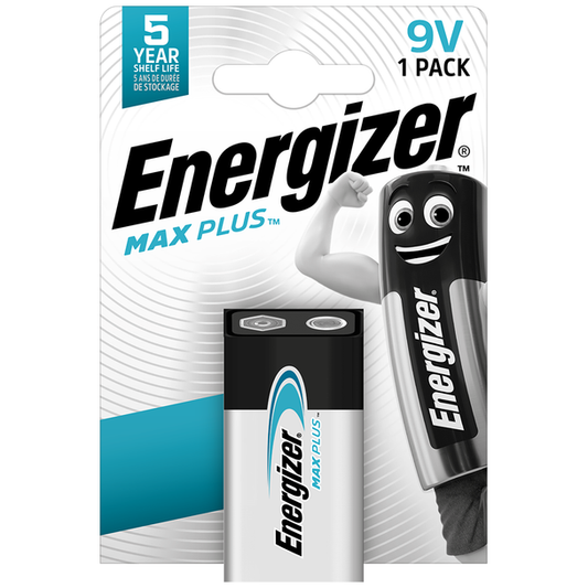 Energizer MaxPlus 9V PP3 6LR61 Battery | 1 Pack
