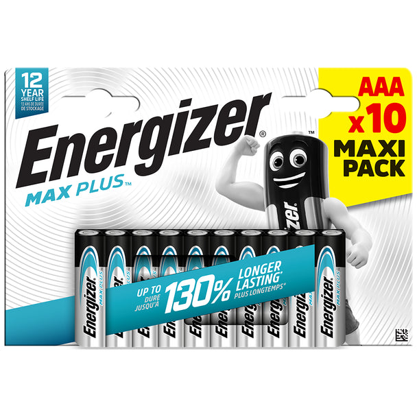 Energizer MaxPlus AAA LR03 Batteries | 10 Pack