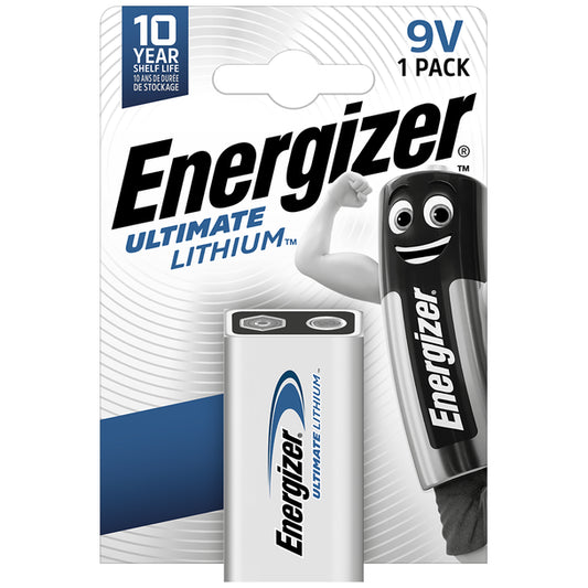 Energizer Ultimate Lithium 9V PP3 6LR61 Battery | 1 Pack