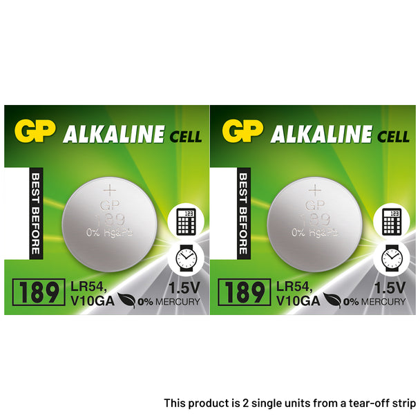 GP 189 LR54 Button Cell Batteries | 2 Pack