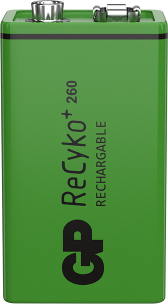 GP ReCyko+ 9V PP3 200mAh Rechargeable Batteries | 1 Pack