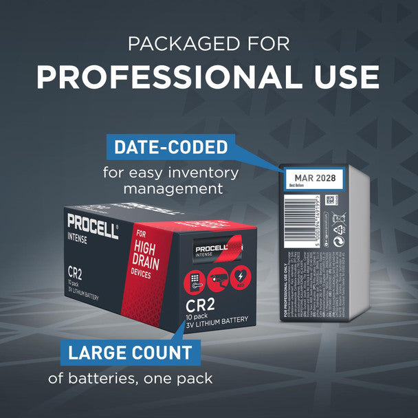 Duracell Procell Intense CR2 Batteries | 10 Pack