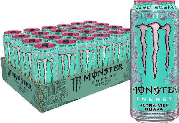 Monster Ultra Vice Guava USA Zero Sugar - 16oz (473ml) 24 pack