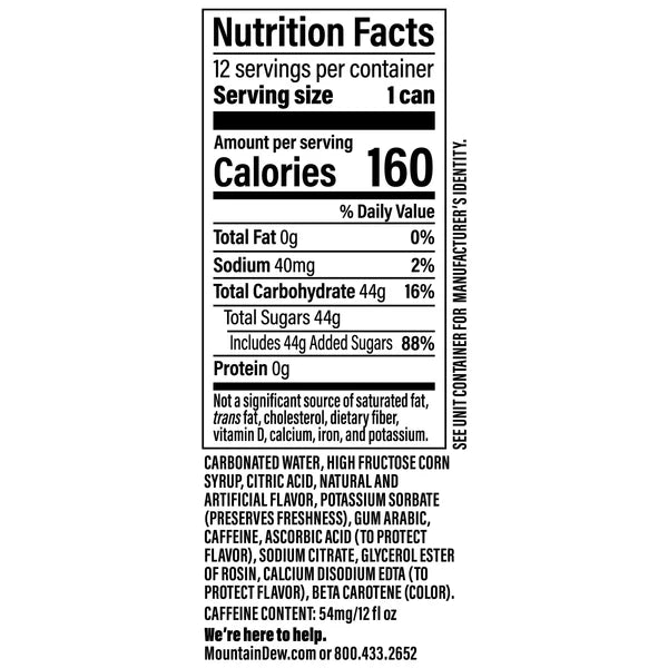 Mountain Dew Dirty Cream Soda Dew 12oz USA (355ml)