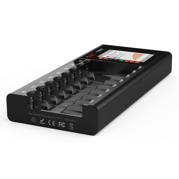 ISDT N8 8-Slot 18W Smart Fast Charger for AA AAA Rechargeable Batteries