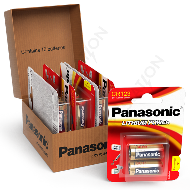 Panasonic CR123A Lithium Battery | 10 Pack