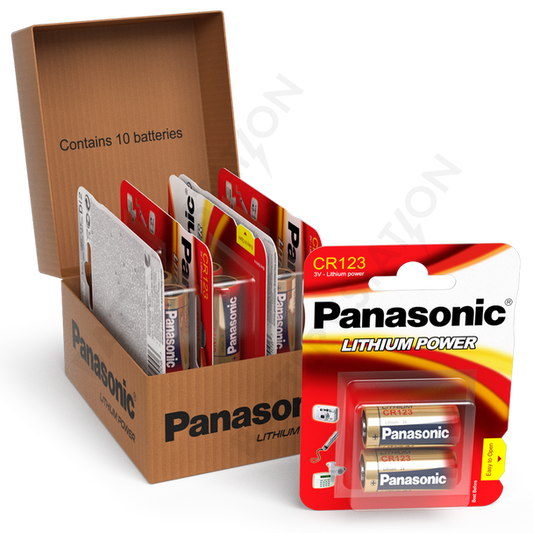 Panasonic CR123A Lithium Battery | 10 Pack