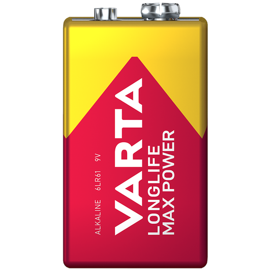 Varta Longlife Max Power 9V PP3 6LR61 Alkaline Battery | 1 Pack