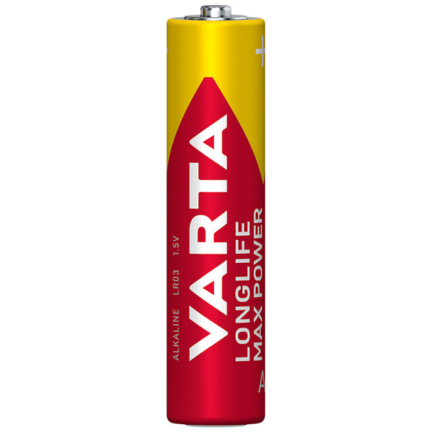 Varta Longlife Max Power AAA LR03 Alkaline Batteries | 12 Pack